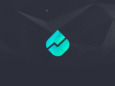 Crypto Exchange Logo crypto drop exchange gradient logo