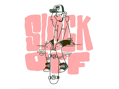 What a slacker blake stevenson block letter character design hipster jetpacks and rollerskates jetpacksandrollerskates lettering shoes skateboard skateboarding typography