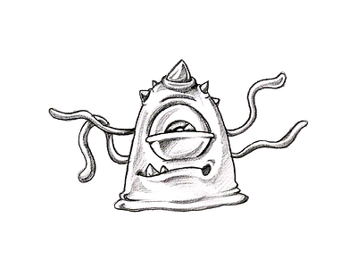 Single Eye Monster Sketch cartoon sketch draw drawing monster sketch pencil sketch sketch sketching