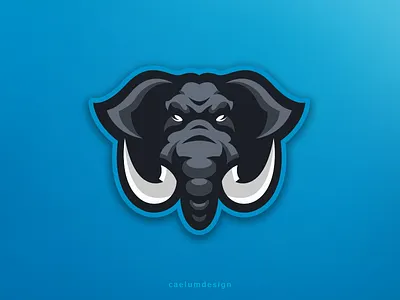 Elephant branding caelum esport hiwow identity logo mascot sport