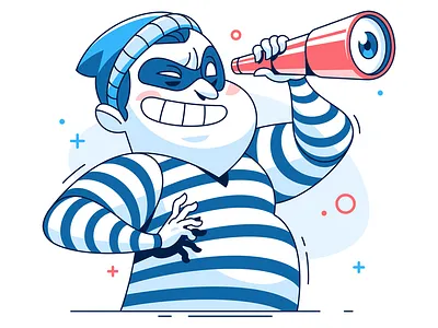 Thief character coreldraw hotspotshield illustration mamozinger vector