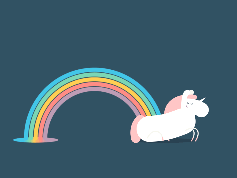 Unicorn WIP animation colourful horse illustration pride rainbow unicorn