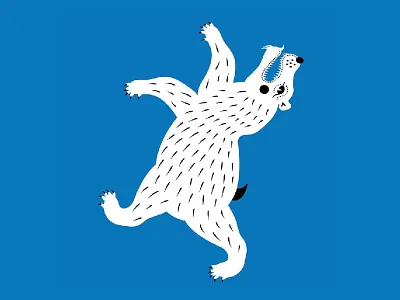 Dancing Bear bear beast black and white design illustration
