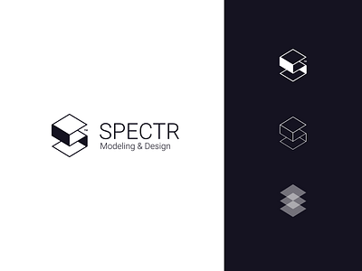 Specter Design 3d clean cool design icon logo mark modeling modern sharp web