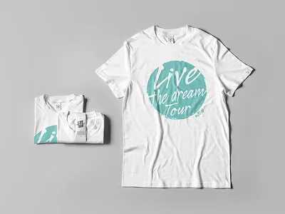 T-shirt Live The Dream Tour logo serigraphy t shirt vector