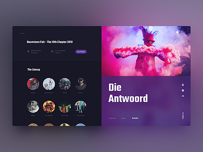 Die Antwoord Event antwoord app design die event mamulashvili music product tato typography ui ux web