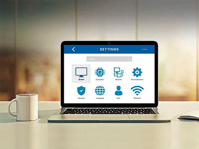 #daily UI #007 "Settings" 007 blue color dailyui design menu photo profile settings uiux web webdesign