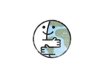 Eco-friendly art branding design drawing hug icon illustration illustrator logo love vector world