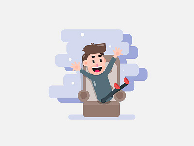 Happy Couch Guy art design designer graphic designer illustration illustrator landscape