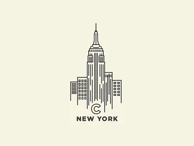 𝕔 𝕟𝕖𝕨 𝕪𝕠𝕣𝕜 branding building city clothing empirestatebuilding gotham illustration logo new york nyc skyline skyscraper