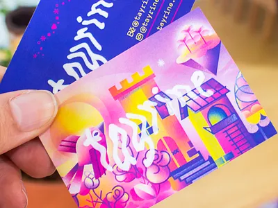 Business Card branding business card card id letter lettering logo logotype pink print visual identity