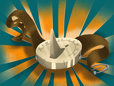 Sundial illustration drawing illustration procreate