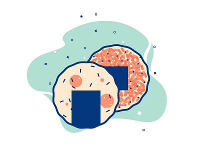 Senbei cookie dessert flat design food icon illustration japan japan food rice rice cookie street food vector