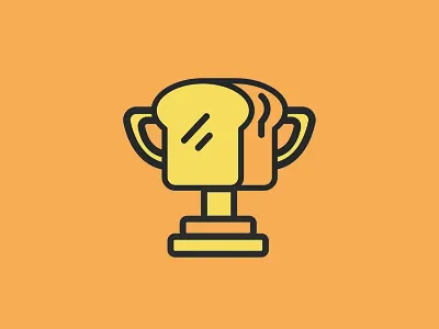 Bread Winner bread funny gold humor icon simple trophy