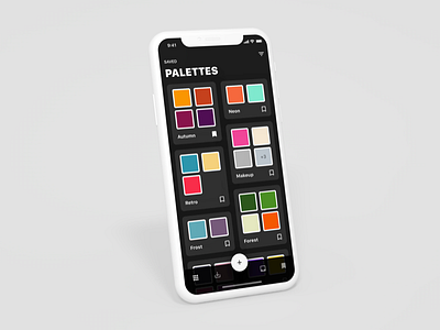 Color Palette Saver – Dark app color colour dark hunt interface ios iphone mode palette ui x