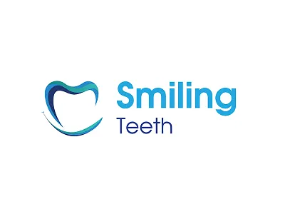 Smiling Teeth 800 blues dental clinic dentist dentist logo flow gradient logo illustration logo logo design