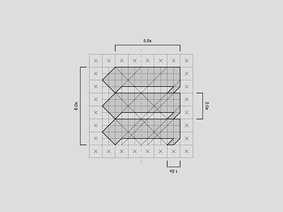 ESKON - Construction Grid construction design freelance graphic design grid gridding guide guidelines logo logodesign logomark mark measurements vector