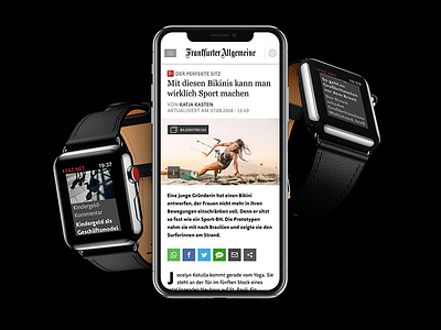 FAZ.net Website and App app design flat iphone live newspaper project ui ux watch web webapp