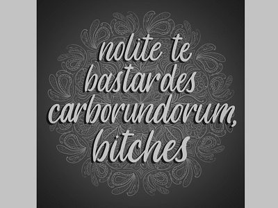 Don't Let the Bastards Grind You Down equality feminism handlettering handmaids tale latin lettering mandala procreate typography