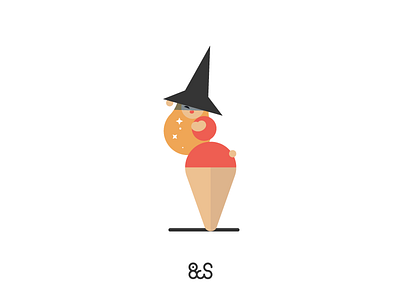 Witchy branding curvy design female freelance icon logo magic simple studio witch