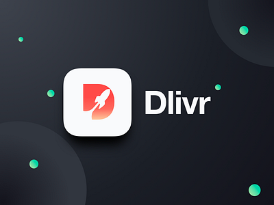 Dlivr - Logotype app branding burger delivery identity logo