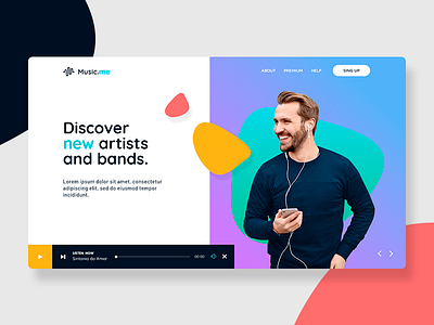 Music music ui design ux website