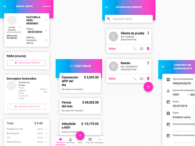 TusFacturas.app, invoices mobile app design factura electronica afip factura electronica api factura electrónica argentina facturador móvil mobile mobile app mobile ui tus facturas tusfacturas ui vousys