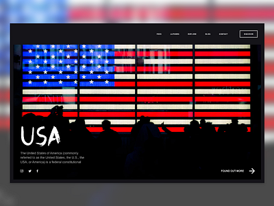 USA Landing Page 2d adobexd dailyui illustrator landingpage photoshop ui uiux ux web adobe