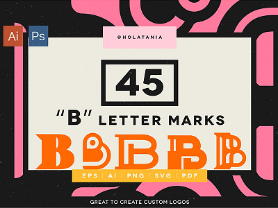 45 "B" Letter Marks for custom logos. a brand branding creative market design font letter logo logotype minimal type typography