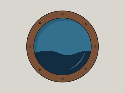 Porthole boat logo nautic porthole simple logo