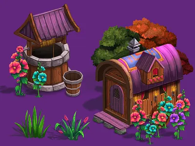 Gypsy House 3 concept forest game house location objects