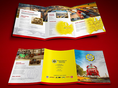 Terminal Railroad Association of St. Louis brochure brochure graphic design railroad tri fold trifold