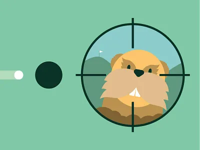 Caddyshack 80s caddyshack film golf gopher illustration minimal poster movie poster poster spalding your language