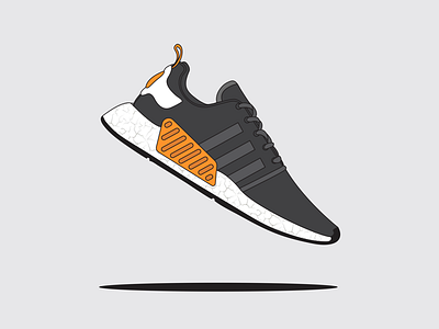 Adidas NMD adidas designer flat graphic design illustration logo minimal shoes vector vectorart