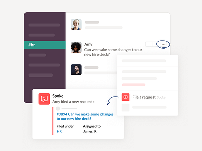 Slack app actions simple UI app actions illustration simple ui slack ui