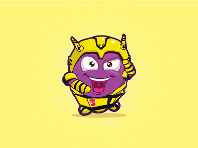 Retro Force Bumblebee bumblebee design illustration mascot purple yellow