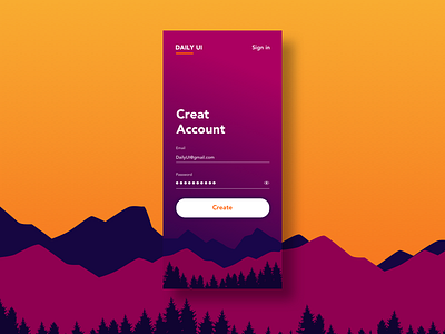 Daily UI #001 dailyui sign up