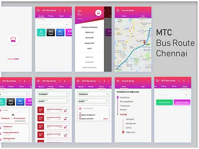CHENNAI MTC Bus and Route Find UI