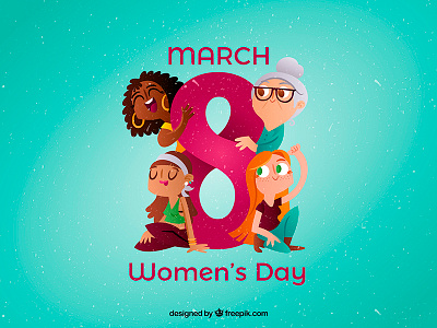 Women's Day flat freepik illustration march 8 vector womens day