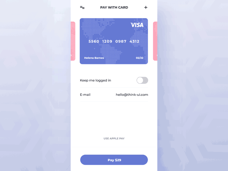 Pay animation gif interaction design ui ui kit ui8 ux