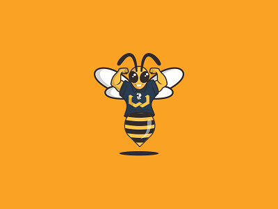 Mr Bee app bee cyborg entertainment fitness flying gym logo mascot tech wings