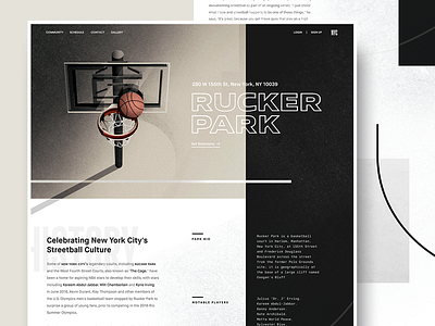 rucker park basketball illustration nyc rucker park ui