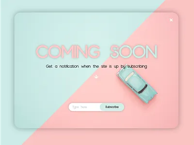 Daily UI Challenge Day #48 - Coming Soon app dailyui gradient icon mobile ui ux