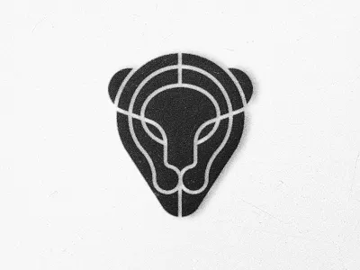 Pantera animal cat geometry pantera modern vintage logo mark symbol