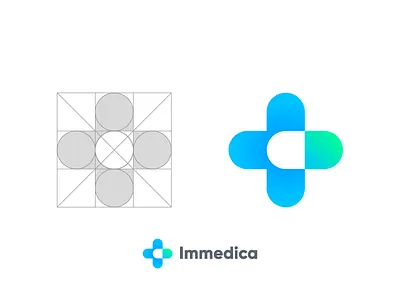 V2 medical cross + pill logo gradient medical cross medical logo medicine modern negative space pharma pharmacy logo pill symbol