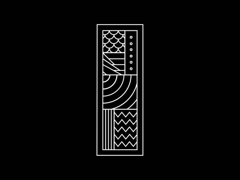 One animation bold dots lines motion number pattern simple type typography waves wip