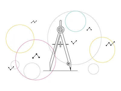 Google Attribution Tool attribution circles compass drawing google minimalist technical tool