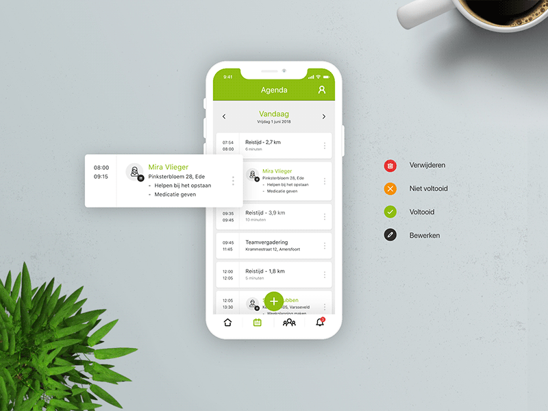 CareConnections App - Agenda agenda animation app convenient design health care iphone mobile simplicity
