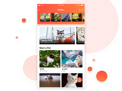 PetBuy - Sell or Buy your Pet UI design dribbble online orange pet petlover shopping shot ui ux