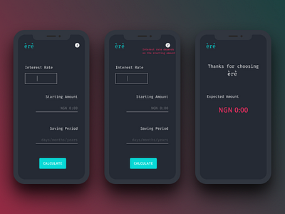 Interest Calculator 004 calculator dailyui